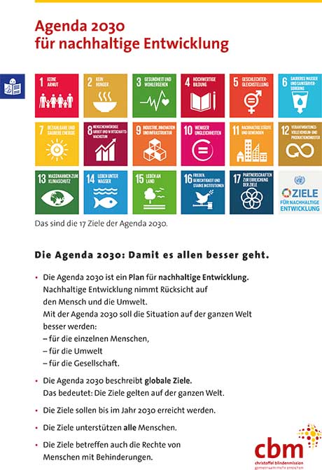 Factsheet Agenda 2030 für nachhaltige Entwicklung