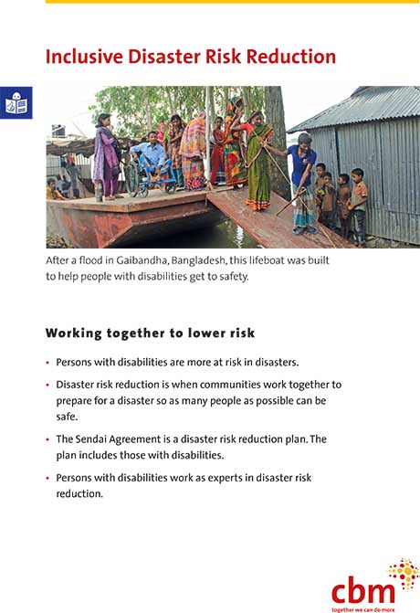 Factsheet Inclusive Disaster Risk Reduction