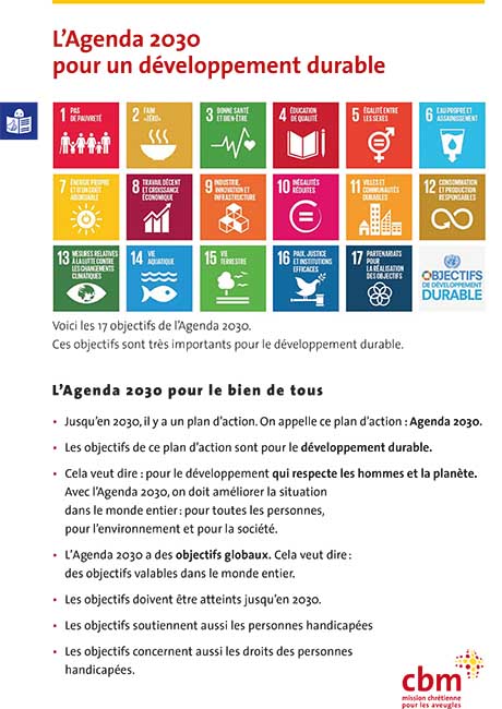 Factsheet Agenda 2030 pour un développement durable