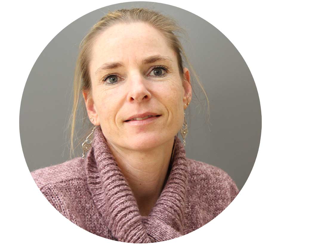 Porträt von Christine Dändliker, kreisförmig