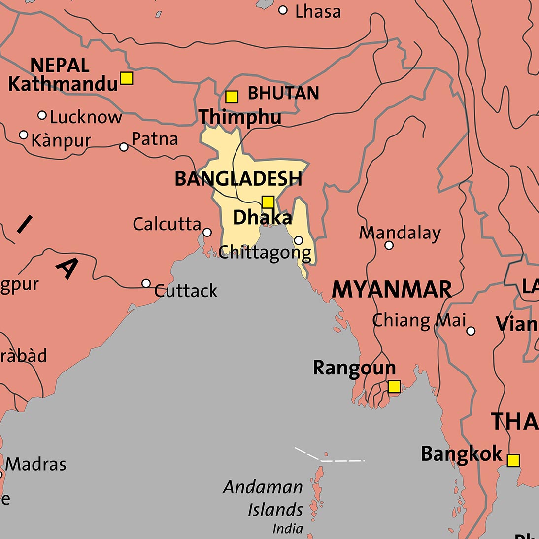 Landkarte von Bangladesch
