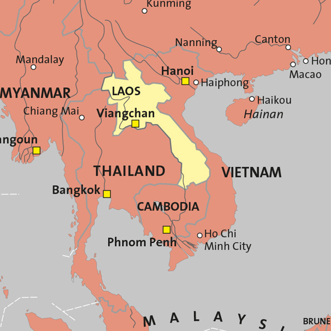 Mappa di Laos
